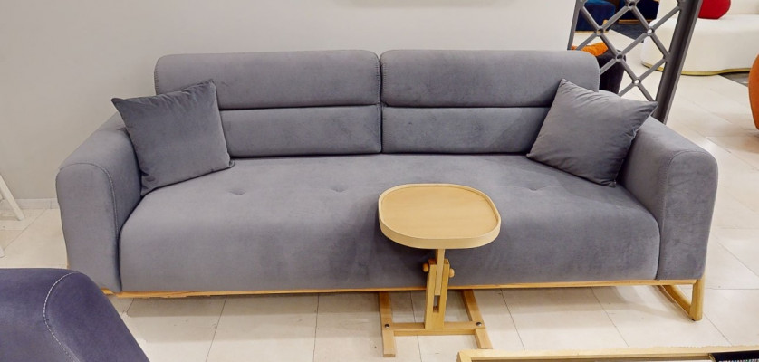 Brown cushion 3-seater designer living room exclusive couch 3-seater sofa