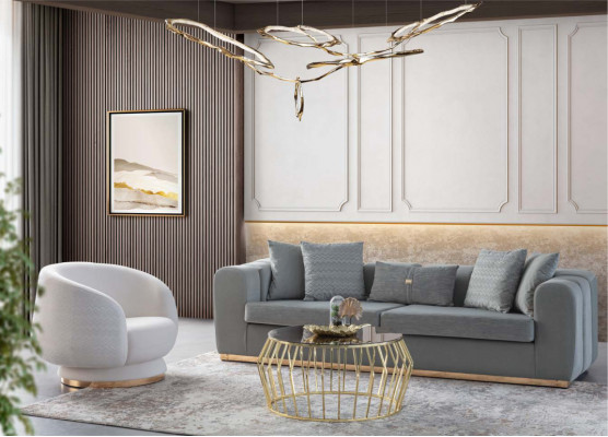 Design Luxury Armchair Chair Sofa 1-Seater TV Lounge Chaise Sofa Textile