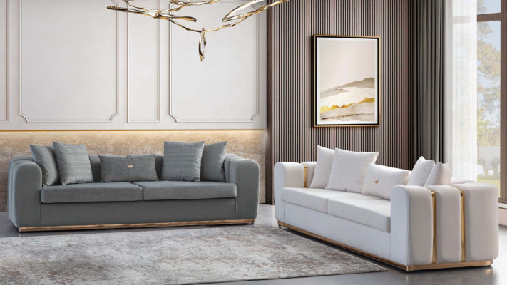 Exclusive 4-seater designer upholstered sofas luxurious living room furniture