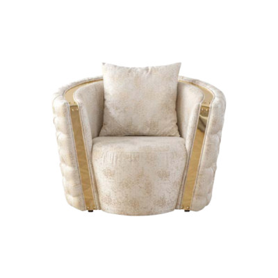 Armchair Single-Seater Luxury 1-Seater Upholstered Seat Designer Textile Modern New