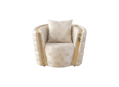 Armchair Single-Seater Luxury 1-Seater Upholstered Seat Designer Textile Modern New