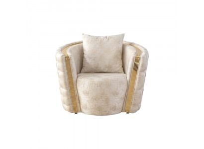 Armchair Single-Seater Luxury 1-Seater Upholstered Seat Designer Textile Modern New