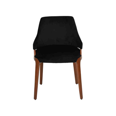 Modern black 6x chairs luxury wood furniture chairs design interior new