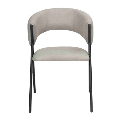 Dining room gray textile group set of 4x armchair chair design fabric upholstered chairs