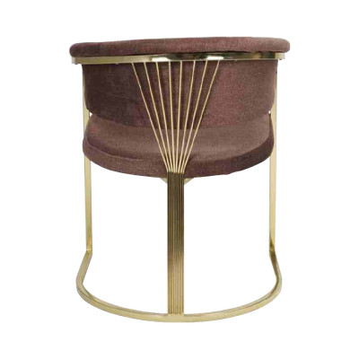 Modern dining room chair designer luxury stainless steel elements textile new