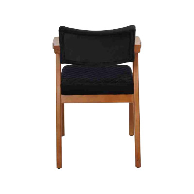 Black-Brown Single-Seater Dining Chairs with Armrests Designer New