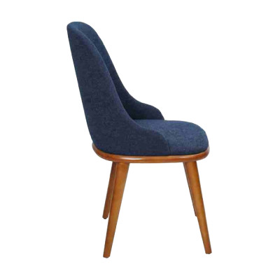 Luxury Dining Room Blue 6x Chairs Wood Furniture Chairs Stylish Design Interior