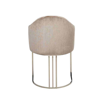 Luxury dining chair 6x chairs textile design metal contemporary chair furniture