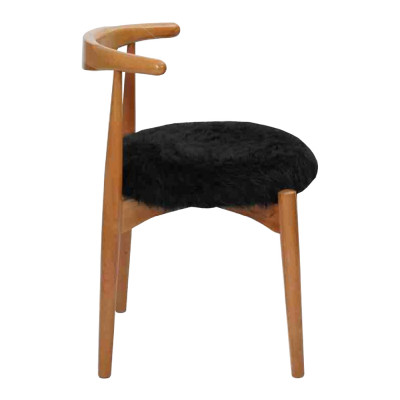 Luxury Dining Room Wood 2x Chairs Brown Armless Design Upholstered Chair