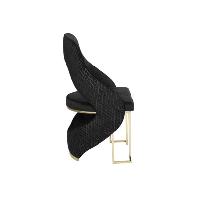 Stylish black 6x chairs dining room chair kitchen chair chair luxury novelty chair