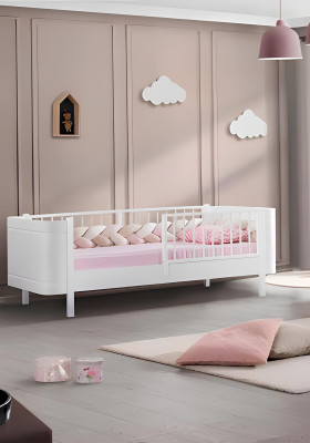 Modern youth room children's room white set luxurious bed wardrobe