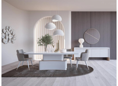 Luxury Dining Room Set Dining Table Design Sideboard Modern Furniture Dining Group