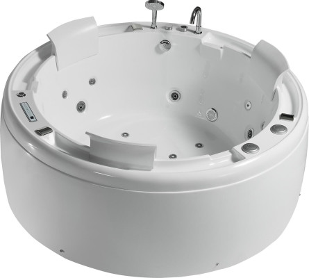 Luxury whirlpool bathtub round tub light waterfall LED lighting 