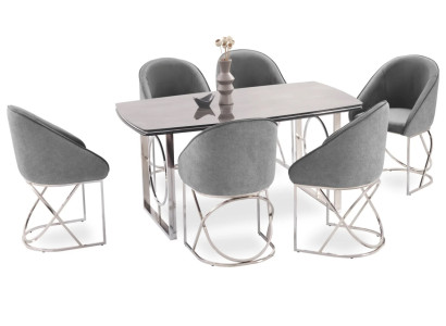 Modern dining room furniture luxury dining table + 6x chairs table chairs