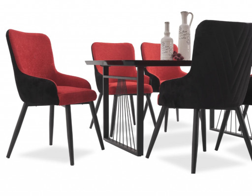 Dining table + 6x chairs dining set dining room set seating ensemble seating group new