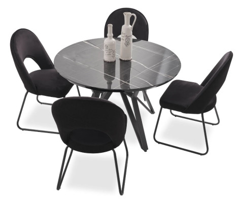 Dining room furniture set, dining table, 6 chairs, complete set, luxury 7-piece set.