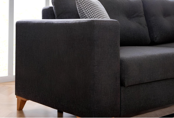 Gray living room L-shape sofa designer fabric sofa luxury modern couch