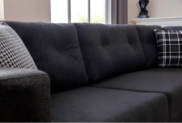 Gray living room L-shape sofa designer fabric sofa luxury modern couch