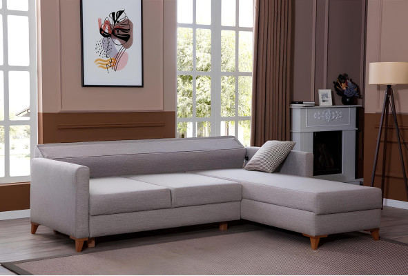 Light gray fabric sofa living room designer couch luxurious corner sofa new