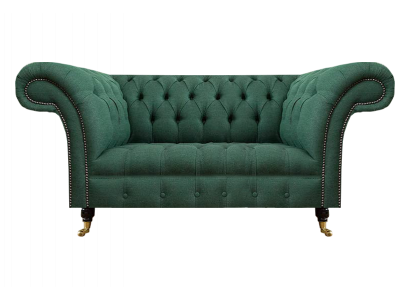 Living room sofa green two-seater sofas upholstered furniture Chesterfield new