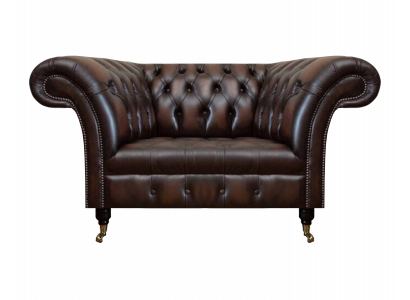 Luxury New Seat Living Room Brown Armchair Furniture Upholstery Chesterfield