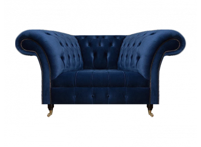 Luxury Blue Armchair Upholstered Seat Upholstered Furniture Living Room New Design Chesterfield