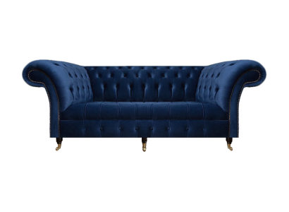 Chesterfield Textile Sofa Three-Seater Couch Upholstered Furniture Upholstered Seat Interior Design