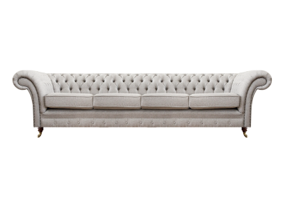 Luxury New Chesterfield Sofa Four-Seater Couch Upholstered Furniture Textile Living Room