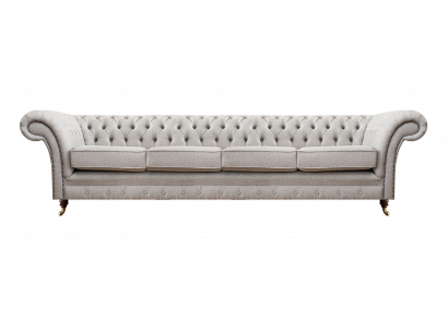 Luxury New Chesterfield Sofa Four-Seater Couch Upholstered Furniture Textile Living Room