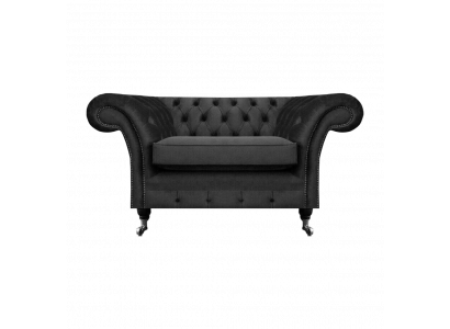 New luxury upholstered seat living room armchair Chesterfield black furnishing