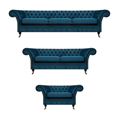 Designer Chesterfield Sofa Set Couch Upholstery Set Living Room 3+2+1