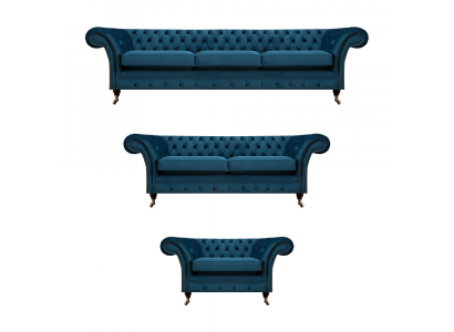 Designer Chesterfield Sofa Set Couch Upholstery Set Living Room 3+2+1