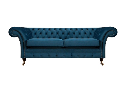 Chesterfield sofa couch two-seater designer fabric living room upholstery