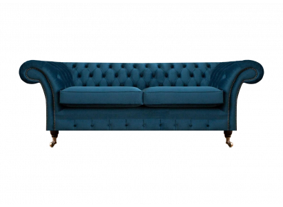 Chesterfield sofa couch two-seater designer fabric living room upholstery