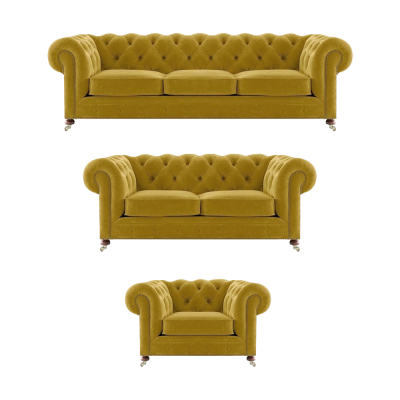 Designer 2x Sofas Living Room Armchair Chesterfield Luxury Set Chesterfield
