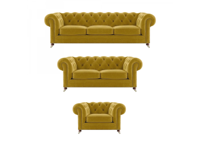 Designer 2x Sofas Living Room Armchair Chesterfield Luxury Set Chesterfield