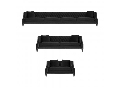 Chesterfield Black Sofa Set Sofas Couch Living Room Armchair New Set