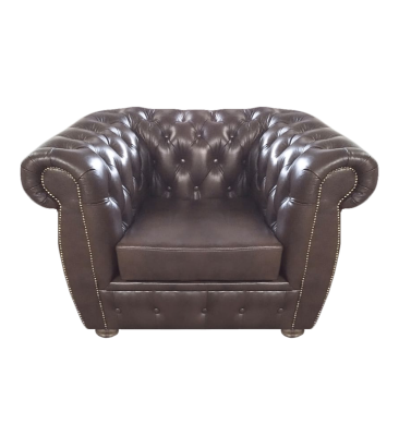 Luxury Design Armchair Brown Upholstered Furniture Seat Upholstered Furniture Chesterfield