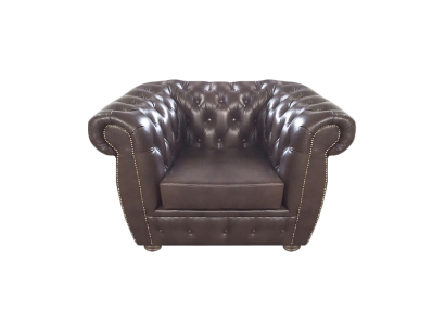 Luxury Design Armchair Brown Upholstered Furniture Seat Upholstered Furniture Chesterfield