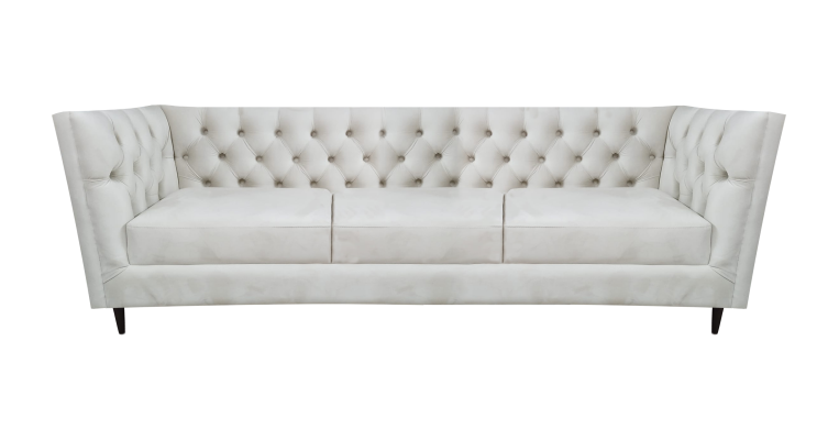 Leather Sofa Three-Seater Couch Living Room Upholstered Furniture Seats Chesterfield