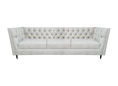 Leather Sofa Three-Seater Couch Living Room Upholstered Furniture Seats Chesterfield
