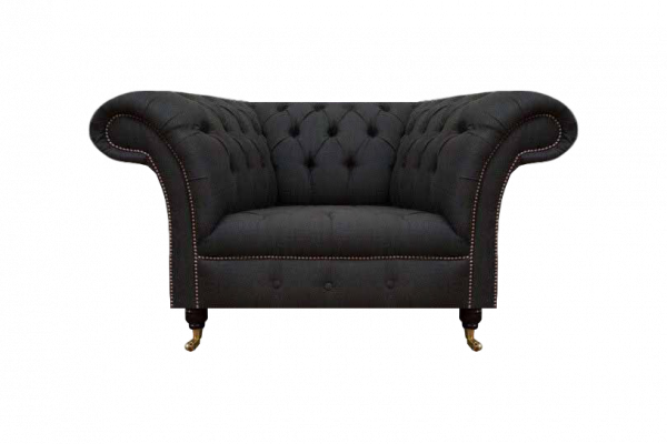 Black Chesterfield Armchair Designer Seating Luxurious Single Seater