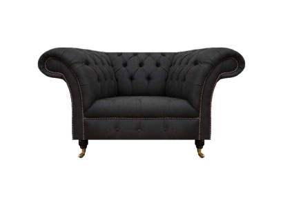 Black Chesterfield Armchair Designer Seating Luxurious Single Seater