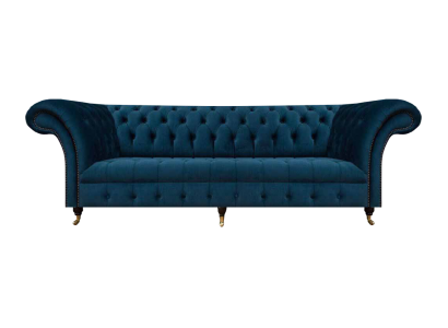 Chesterfield designer furniture dark blue couch designer noble fabric sofas