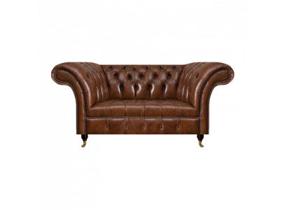 Chesterfield leather couch brown sofa living room designer leather furniture