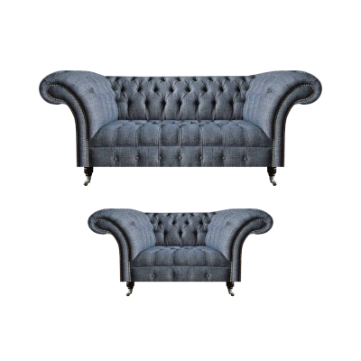 Living room Chesterfield sofas designer upholstery set 3-seater 2-seater