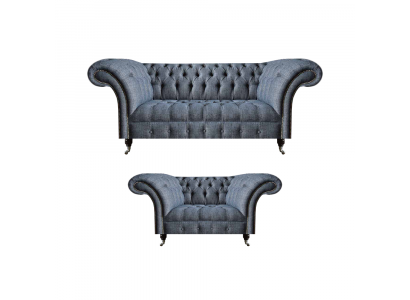 Living room Chesterfield sofas designer upholstery set 3-seater 2-seater