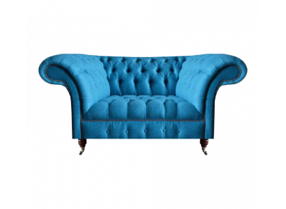 Blue Chesterfield Textile Two-Seater Furniture Designer Noble Sofas
