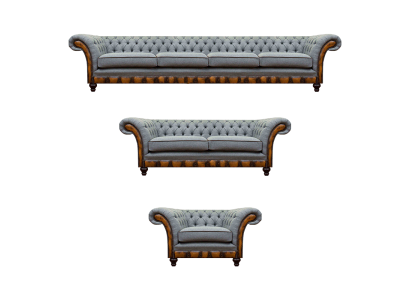 Chesterfield light gray couches designer 4-seater two-seater armchair