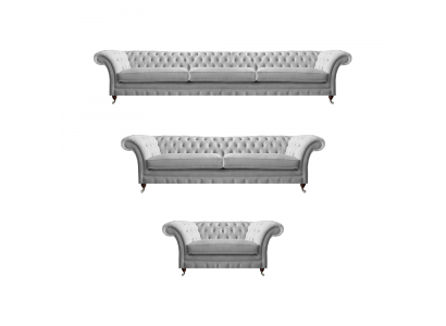 White Chesterfield couches designer three-seater luxury two-seater armchair